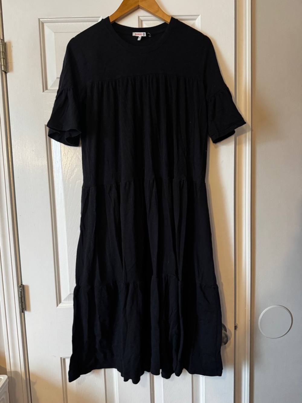 Anthropologie Sundry Rosanne Tiered Babydoll Midi Dress Women's Size 1 0581